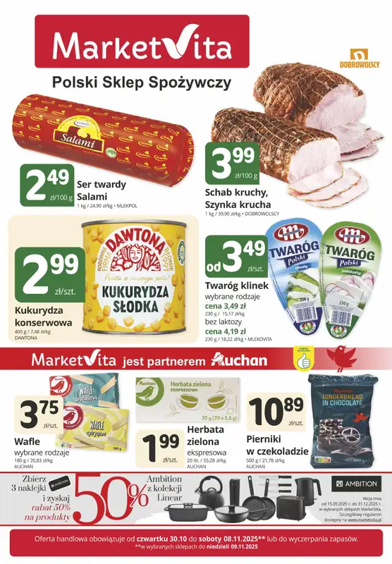 Marketvita - gazetka promocyjna Gazetka od czwartku 30.10 do soboty 08.11