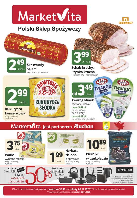 Marketvita - gazetka promocyjna Gazetka od czwartku 30.10 do soboty 08.11 Marketvita - gazetka promocyjna Gazetka od czwartku 30.10 do soboty 08.11