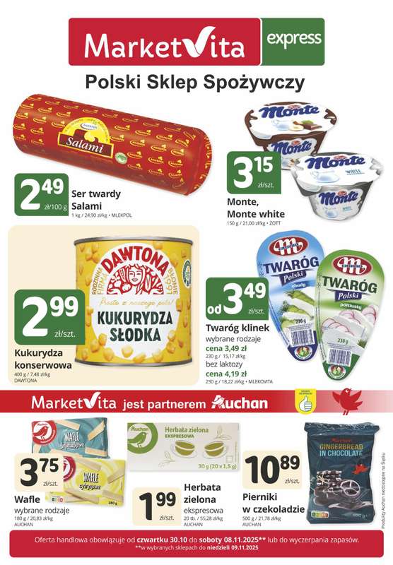 Marketvita - gazetka promocyjna Gazetka Express od czwartku 30.10 do soboty 08.11 Marketvita - gazetka promocyjna Gazetka Express od czwartku 30.10 do soboty 08.11