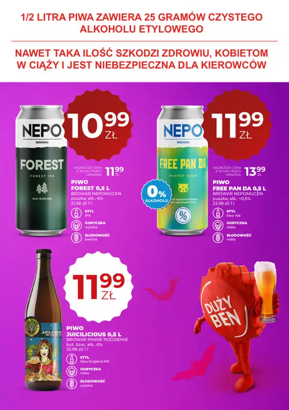 Duży Ben - gazetka promocyjna Gazetka piwna od środy 22.10 do wtorku 04.11 - strona 23