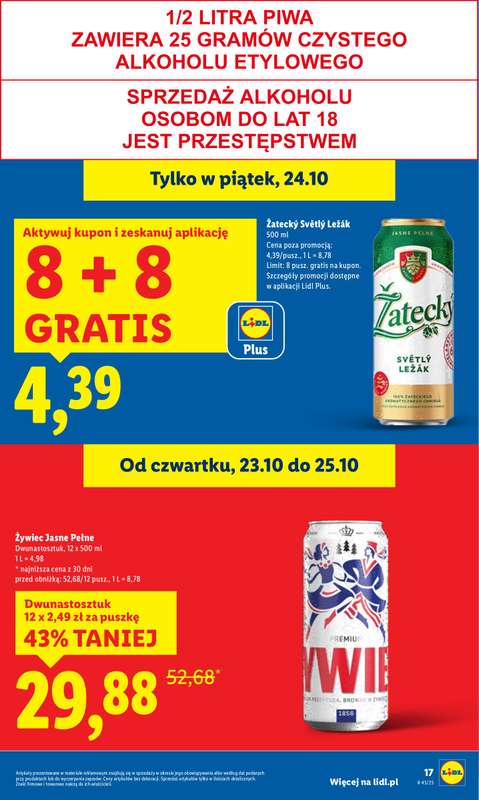Lidl - gazetka promocyjna Oferta od czwartku od czwartku 23.10 do soboty 25.10 - strona 17
