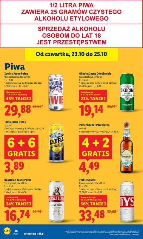 Lidl - gazetka promocyjna Oferta od czwartku od czwartku 23.10 do soboty 25.10 - strona 50