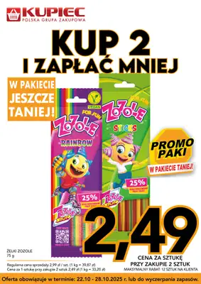 Kupiec - gazetka promocyjna Promopaki od środy 22.10 do wtorku 28.10 - strona 12 Kupiec - gazetka promocyjna Promopaki od środy 22.10 do wtorku 28.10 - strona 12