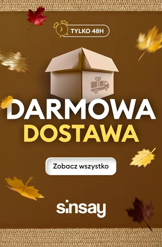 Sinsay - gazetka promocyjna DARMOWA DOSTAWA na wszystko  