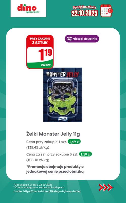Dino - gazetka promocyjna Specjalna oferta na 22.10.2025 - promocje spoza gazetki od środy 22.10 do środy 22.10 - strona 9