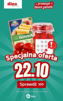 Dino - gazetka promocyjna Specjalna oferta na 22.10.2025 - promocje spoza gazetki od środy 22.10 do środy 22.10 Dino - gazetka promocyjna Specjalna oferta na 22.10.2025 - promocje spoza gazetki od środy 22.10 do środy 22.10