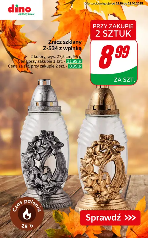 Dino - gazetka promocyjna Oferty na znicze i wkłady   - strona 3