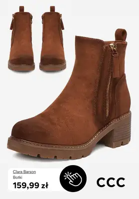 CCC - gazetka promocyjna Brązowe botki na obcasie od środy 22.10  - strona 5