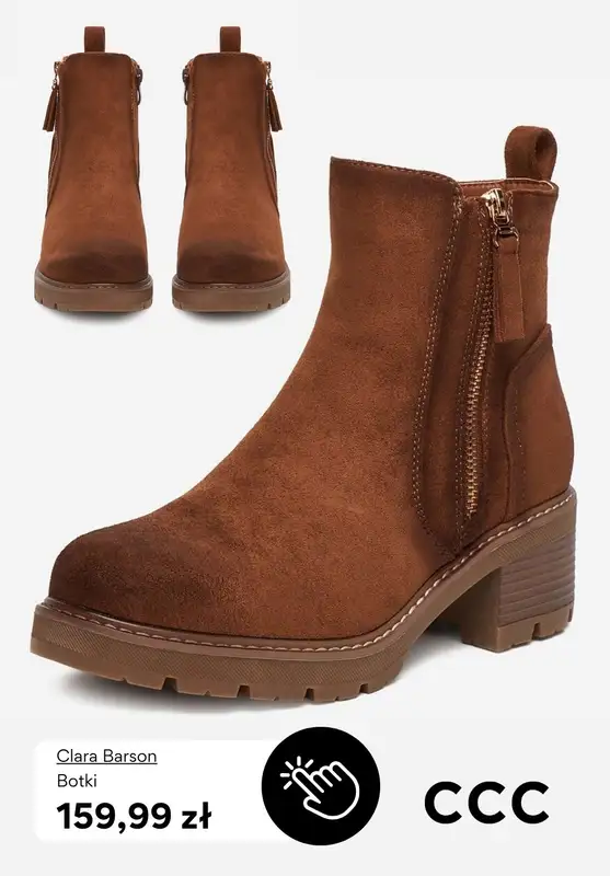 CCC - gazetka promocyjna Brązowe botki na obcasie od środy 22.10  - strona 5