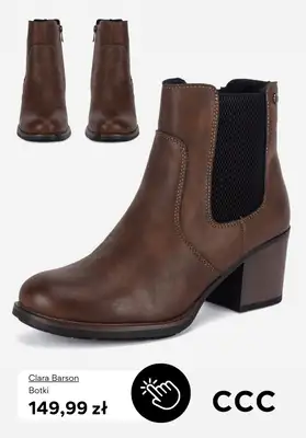 CCC - gazetka promocyjna Brązowe botki na obcasie od środy 22.10  - strona 2