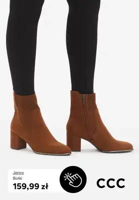 CCC - gazetka promocyjna Brązowe botki na obcasie od środy 22.10  - strona 4