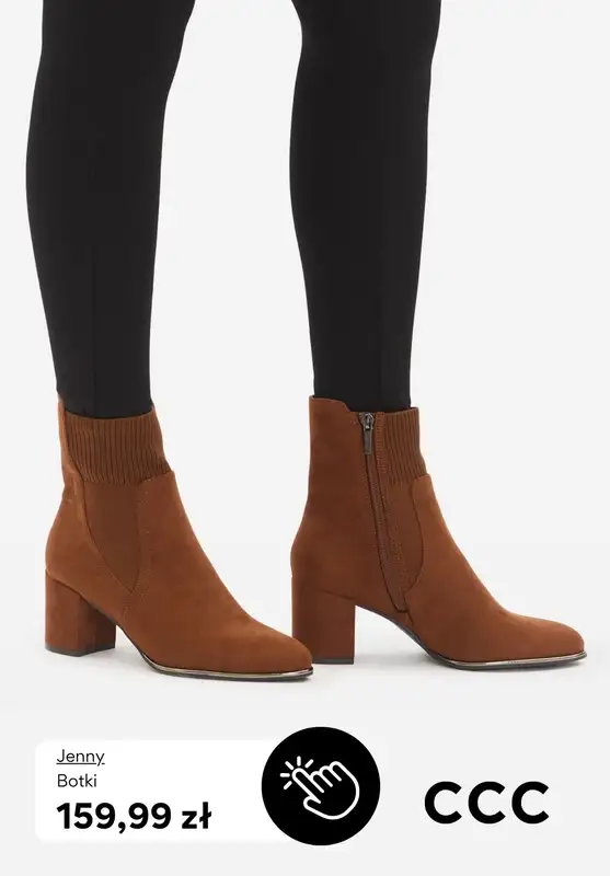 CCC - gazetka promocyjna Brązowe botki na obcasie od środy 22.10  - strona 4