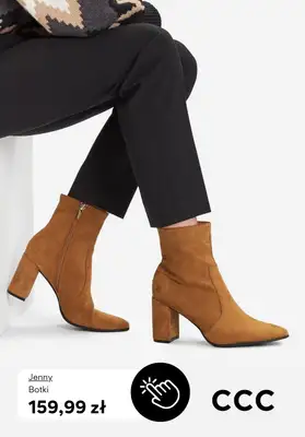 CCC - gazetka promocyjna Brązowe botki na obcasie od środy 22.10  - strona 6