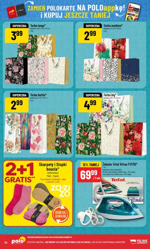 POLOmarket - gazetka promocyjna Gazetka od środy 22.10 do wtorku 28.10 - strona 70