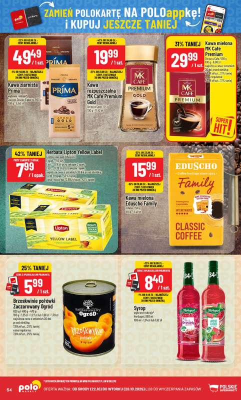 POLOmarket - gazetka promocyjna Gazetka od środy 22.10 do wtorku 28.10 - strona 54