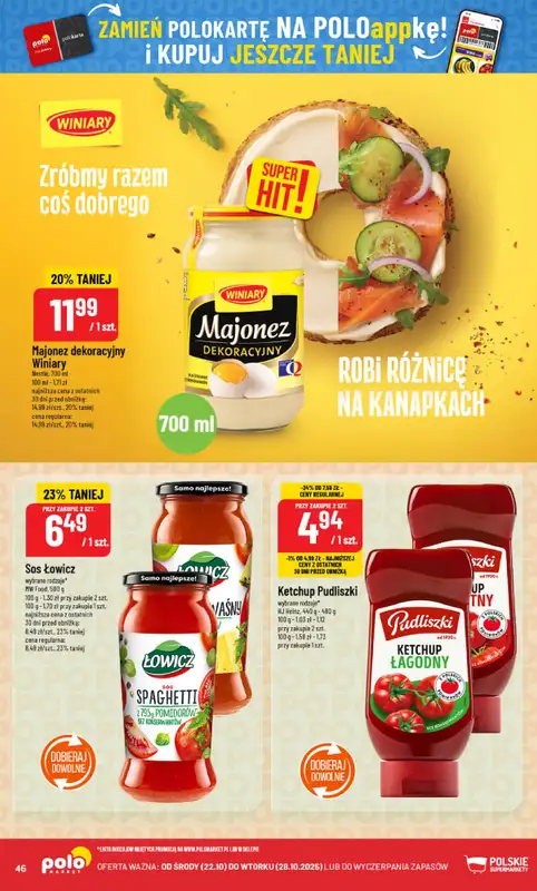 POLOmarket - gazetka promocyjna Gazetka od środy 22.10 do wtorku 28.10 - strona 46