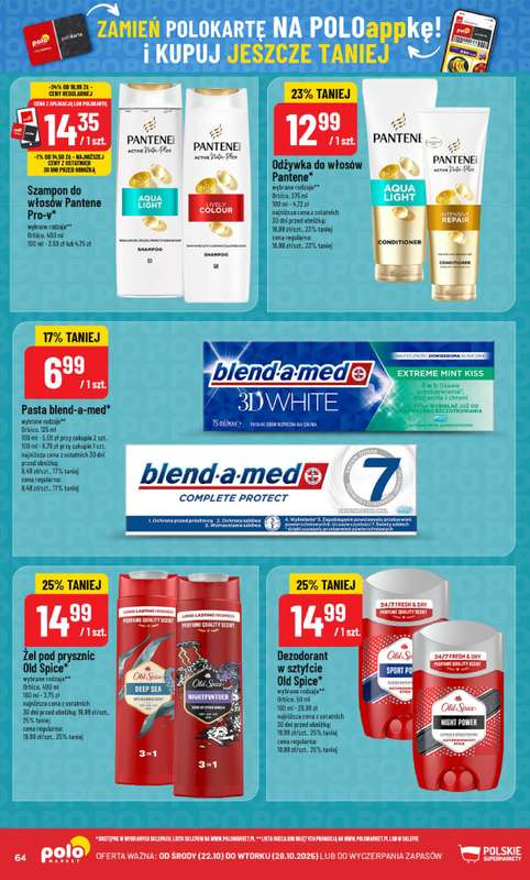 POLOmarket - gazetka promocyjna Gazetka od środy 22.10 do wtorku 28.10 - strona 64