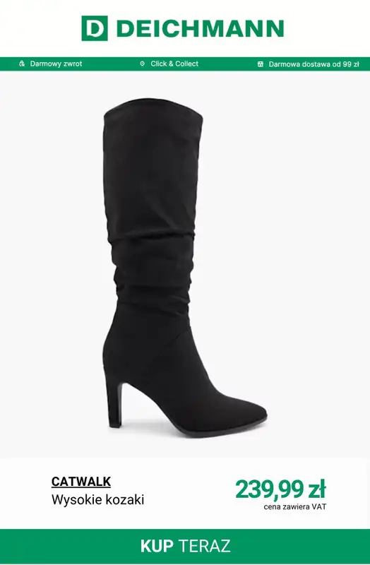 Deichmann - gazetka promocyjna Kozaki damskie w atrakcyjnych cenach od środy 22.10  - strona 9