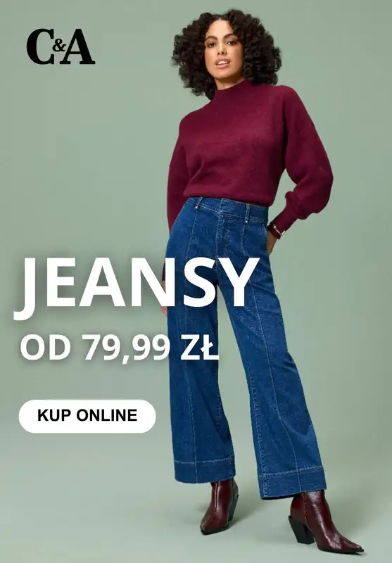 C&A - gazetka promocyjna Dżinsy od 79,99 zł  