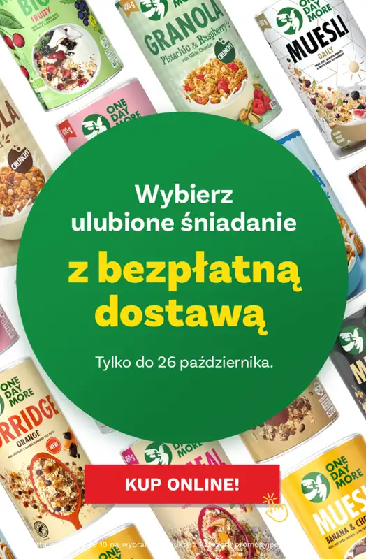 One Day More - gazetka promocyjna Darmowa dostawa od piątku 24.10 do niedzieli 26.10