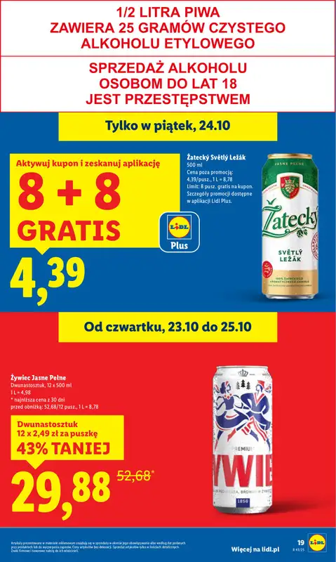 Lidl - gazetka promocyjna Oferta od czwartku od czwartku 23.10 do soboty 25.10 - strona 19