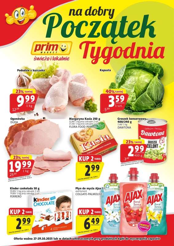 Prim Market - gazetka promocyjna Na dobry początek tygodnia od poniedziałku 27.10 do środy 29.10