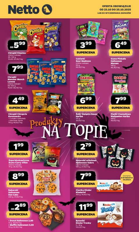 Netto - gazetka promocyjna Produkty na topie w Netto! od czwartku 23.10 do soboty 25.10