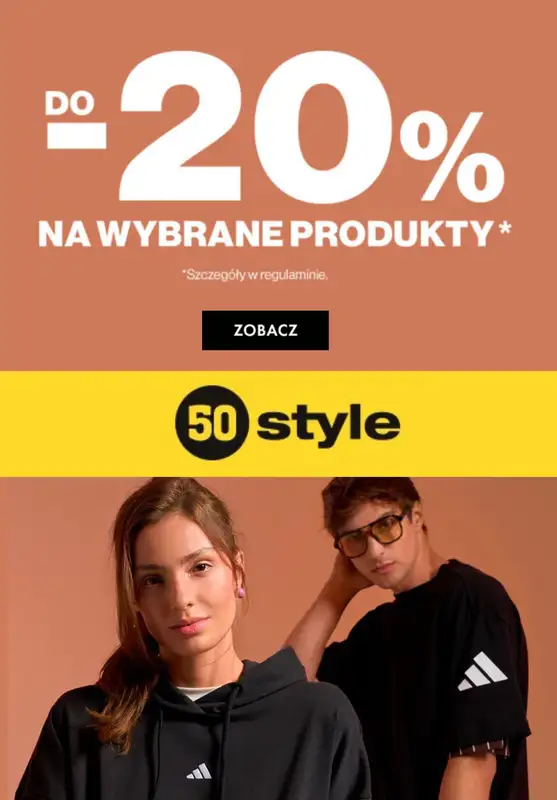 50 style - gazetka promocyjna Do -20% na wybrane produkty od środy 22.10 do wtorku 28.10