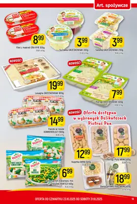 Delikatesy Piotruś Pan - gazetka promocyjna Gazetka od czwartku 23.10 do piątku 31.10 - strona 13 Delikatesy Piotruś Pan - gazetka promocyjna Gazetka od czwartku 23.10 do piątku 31.10 - strona 13