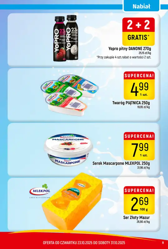 Delikatesy Piotruś Pan - gazetka promocyjna Gazetka od czwartku 23.10 do piątku 31.10 - strona 9