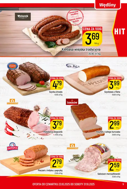 Delikatesy Piotruś Pan - gazetka promocyjna Gazetka od czwartku 23.10 do piątku 31.10 - strona 5