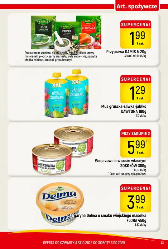Delikatesy Piotruś Pan - gazetka promocyjna Gazetka od czwartku 23.10 do piątku 31.10 - strona 23