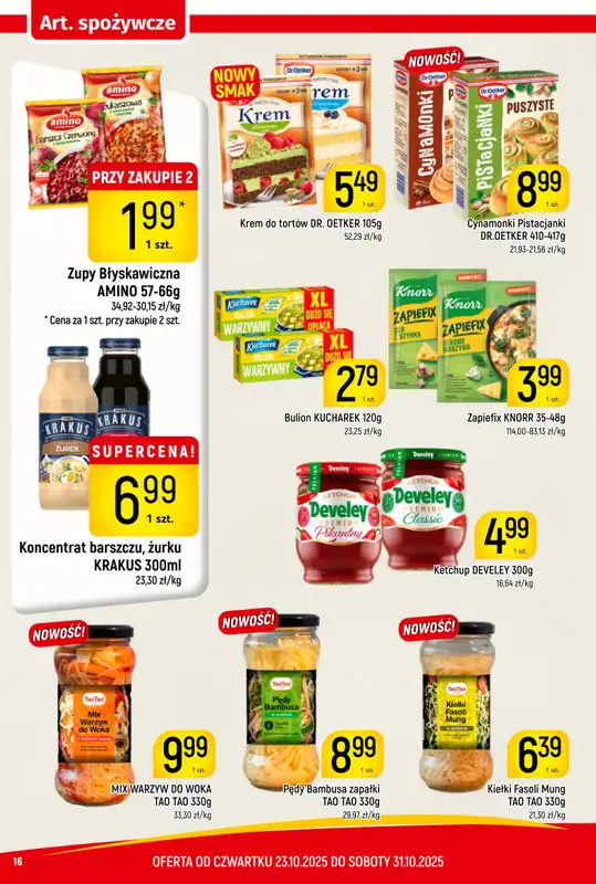 Delikatesy Piotruś Pan - gazetka promocyjna Gazetka od czwartku 23.10 do piątku 31.10 - strona 16