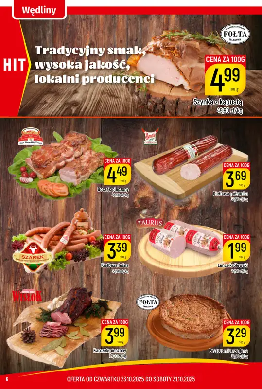 Delikatesy Piotruś Pan - gazetka promocyjna Gazetka od czwartku 23.10 do piątku 31.10 - strona 6