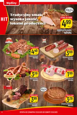 Delikatesy Piotruś Pan - gazetka promocyjna Gazetka od czwartku 23.10 do piątku 31.10 - strona 6 Delikatesy Piotruś Pan - gazetka promocyjna Gazetka od czwartku 23.10 do piątku 31.10 - strona 6