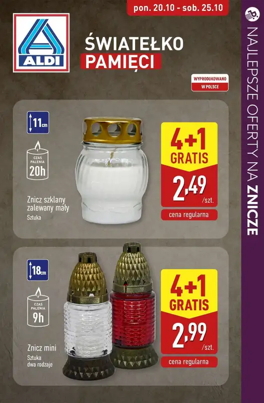 #ZNICZE - gazetka promocyjna Najlepsze oferty na ZNICZE, WKŁADY i KWIATY od soboty 18.10 do piątku 24.10 - strona 11