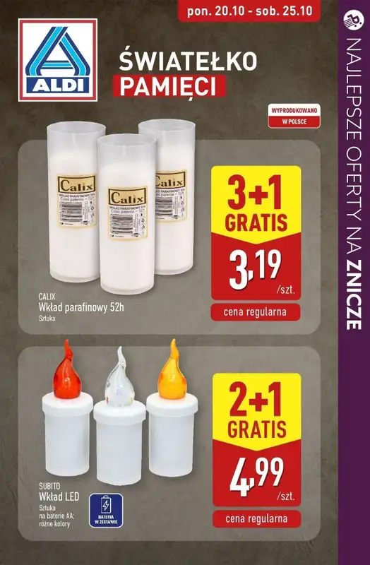 #ZNICZE - gazetka promocyjna Najlepsze oferty na ZNICZE, WKŁADY i KWIATY od soboty 18.10 do piątku 24.10 - strona 3