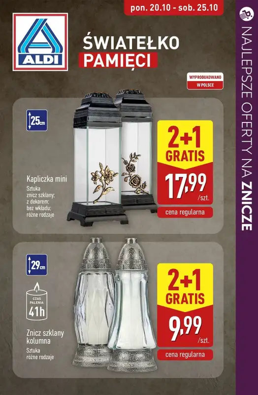 #ZNICZE - gazetka promocyjna Najlepsze oferty na ZNICZE, WKŁADY i KWIATY od soboty 18.10 do piątku 24.10 - strona 7