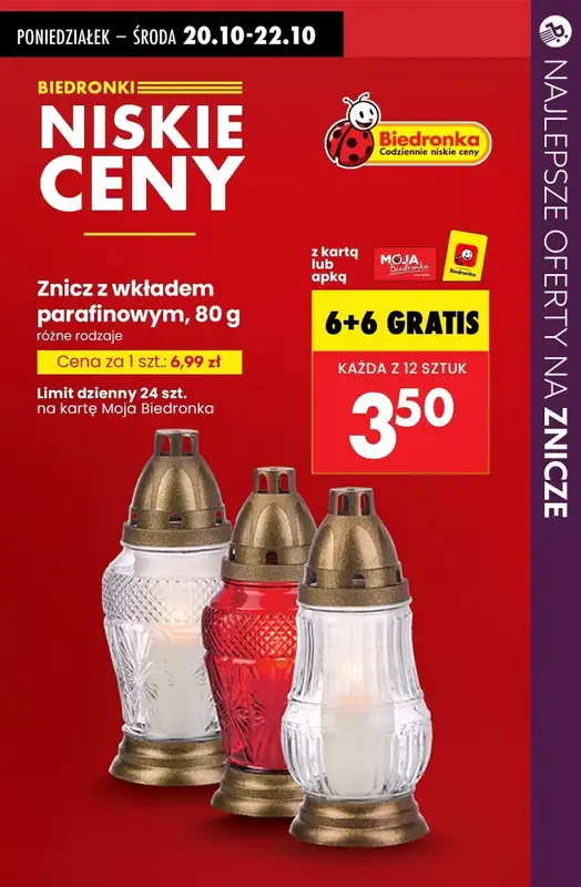 #ZNICZE - gazetka promocyjna Najlepsze oferty na ZNICZE, WKŁADY i KWIATY od soboty 18.10 do piątku 24.10 - strona 16