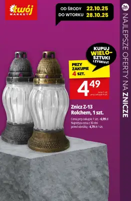 #ZNICZE - gazetka promocyjna Najlepsze oferty na ZNICZE, WKŁADY i KWIATY od soboty 18.10 do piątku 24.10 - strona 22