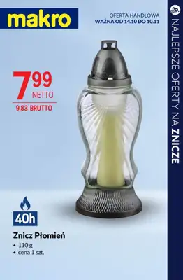 #ZNICZE - gazetka promocyjna Najlepsze oferty na ZNICZE, WKŁADY i KWIATY od soboty 18.10 do piątku 24.10 - strona 20