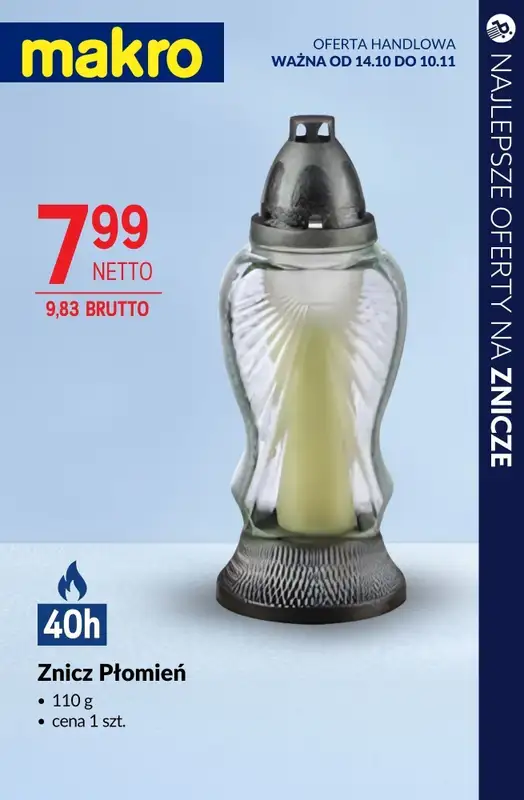 #ZNICZE - gazetka promocyjna Najlepsze oferty na ZNICZE, WKŁADY i KWIATY od soboty 18.10 do piątku 24.10 - strona 20