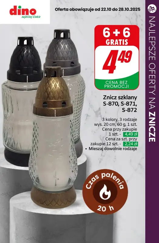 #ZNICZE - gazetka promocyjna Najlepsze oferty na ZNICZE, WKŁADY i KWIATY od soboty 18.10 do piątku 24.10 - strona 14