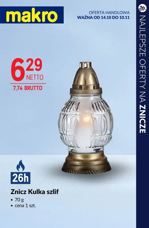 #ZNICZE - gazetka promocyjna Najlepsze oferty na ZNICZE, WKŁADY i KWIATY od soboty 18.10 do piątku 24.10 - strona 12