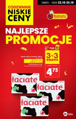 Biedronka - gazetka promocyjna Najlepsze promocje! od czwartku 23.10 do soboty 25.10 Biedronka - gazetka promocyjna Najlepsze promocje! od czwartku 23.10 do soboty 25.10