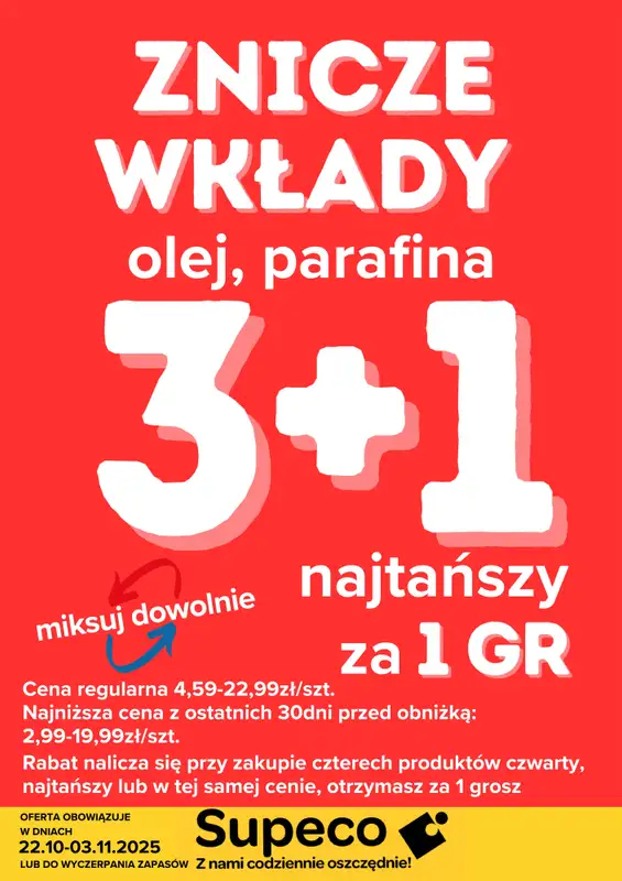 Supeco - gazetka promocyjna Święto Zmarłych od czwartku 23.10 do poniedziałku 03.11