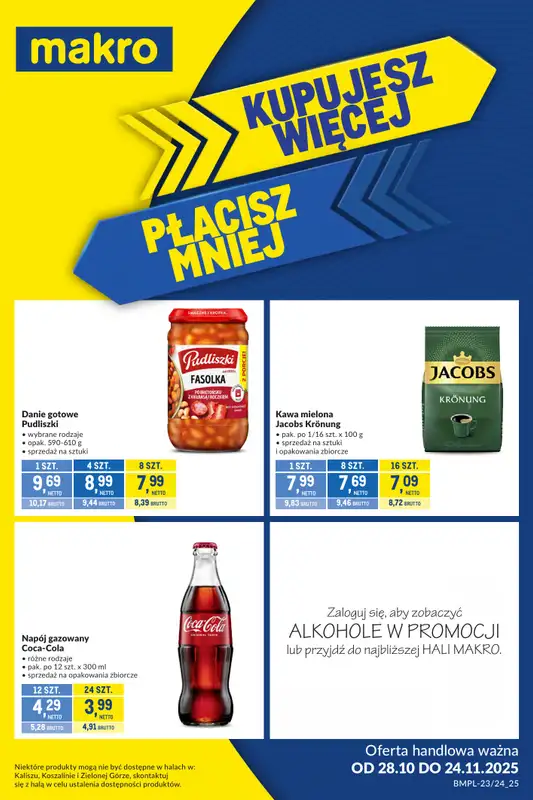 Makro - gazetka promocyjna Kupujesz więcej płacisz mniej od wtorku 28.10 do poniedziałku 24.11