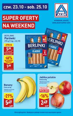 Aldi - gazetka promocyjna Super oferty na weekend w Aldi! od czwartku 23.10 do soboty 25.10