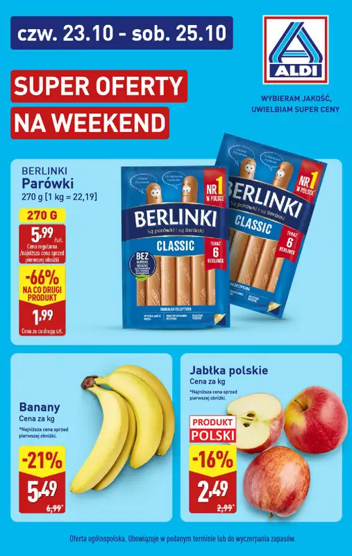 Aldi - gazetka promocyjna Super oferty na weekend w Aldi!  