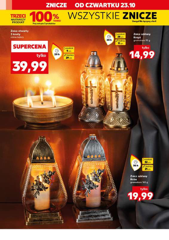 Kaufland - gazetka promocyjna Oferta Kaufland - Znicze od czwartku 23.10 do wtorku 28.10 - strona 2 Kaufland - gazetka promocyjna Oferta Kaufland - Znicze od czwartku 23.10 do wtorku 28.10 - strona 2
